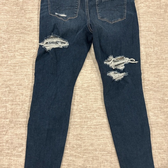 American Eagle Outfitters Blue Skinny Distressed Jeans size 16R EUC - Picture 3 of 6